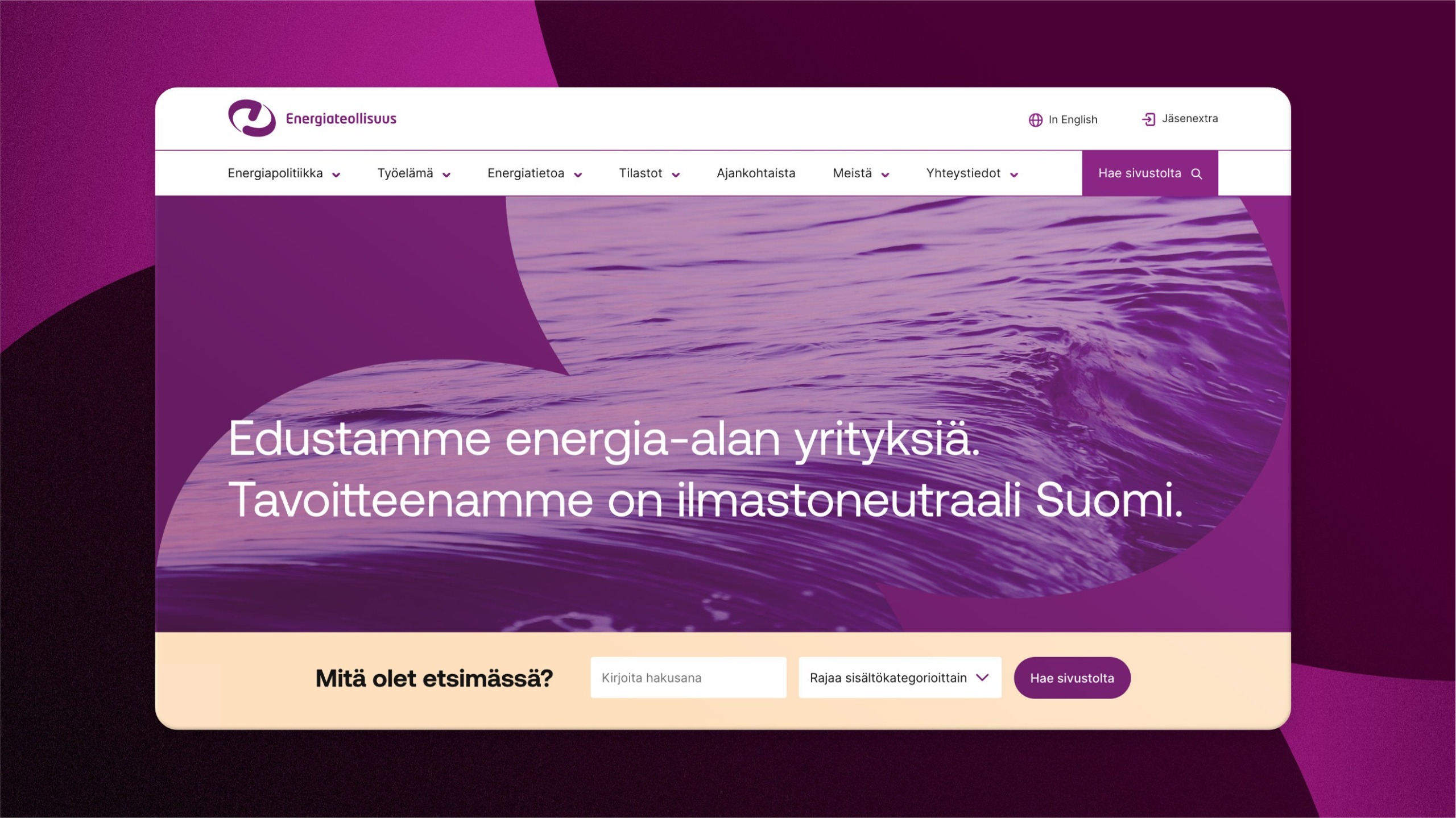 Energiateollisuus Ry:n Verkkopalvelu Ja Jäsenextra (WordPress ...